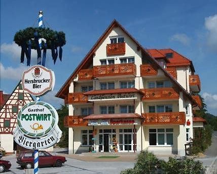 Hotel-Landpension Postwirt キルヒェンシッテンバッハ エクステリア 写真